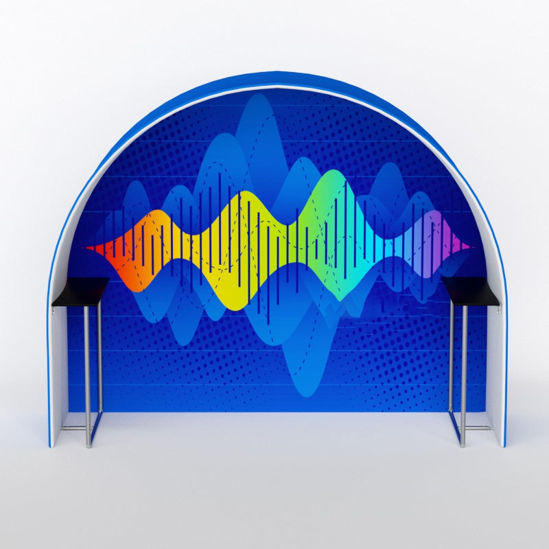 Round Arch Trade Show Booth with Shelf