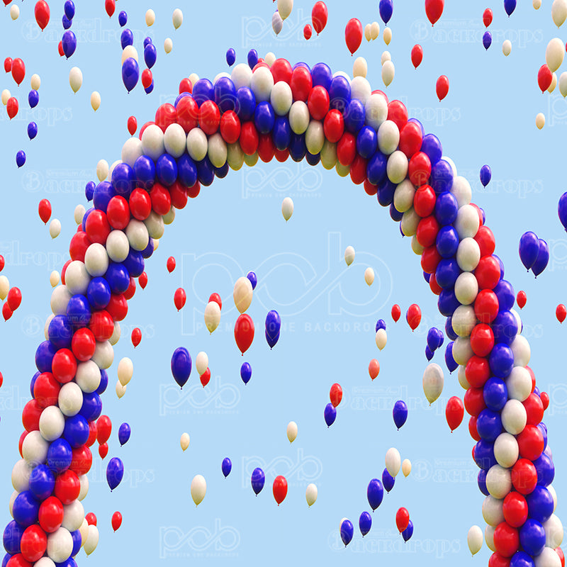 Pillow Cover Backdrop (Patriotic Balloon Arch)