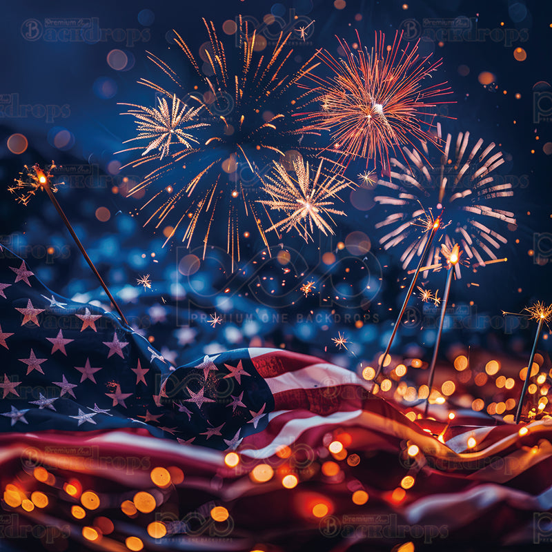 Pillow Cover Backdrop (Patriotic Night Sky)