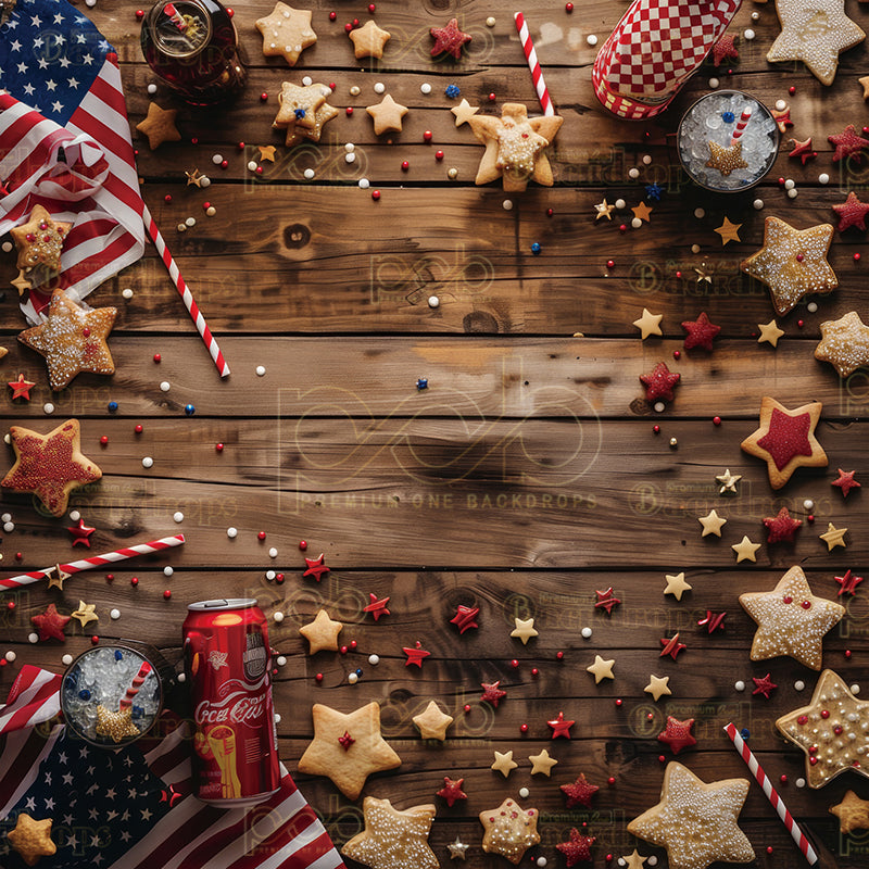 Pillow Cover Backdrop (Patriotic Star-Spangled Treats)