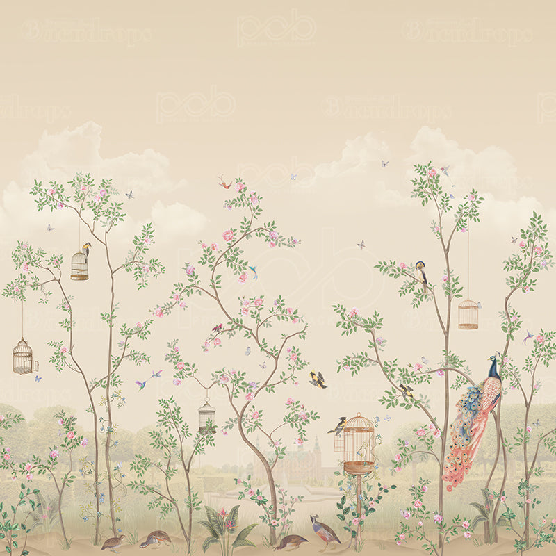 premium one pillowcover backdrops-Peacock s Perch