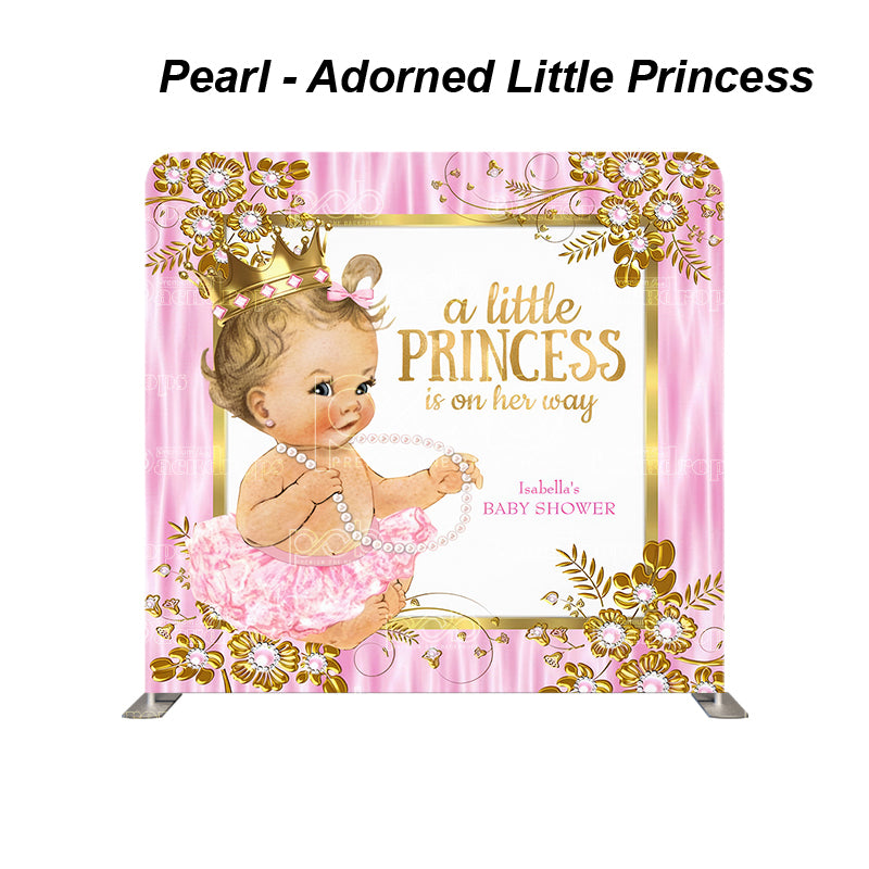 premium one pillowcover backdrops-Pearl Adorned Little Princess