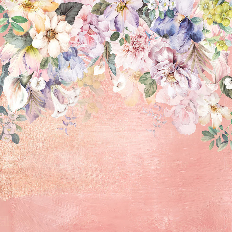 premium one pillowcover backdrops-Peony Pastel Paradise