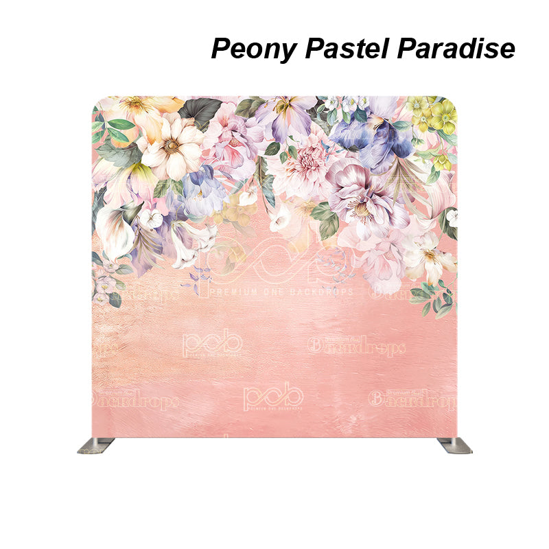premium one pillowcover backdrops-Peony Pastel Paradise