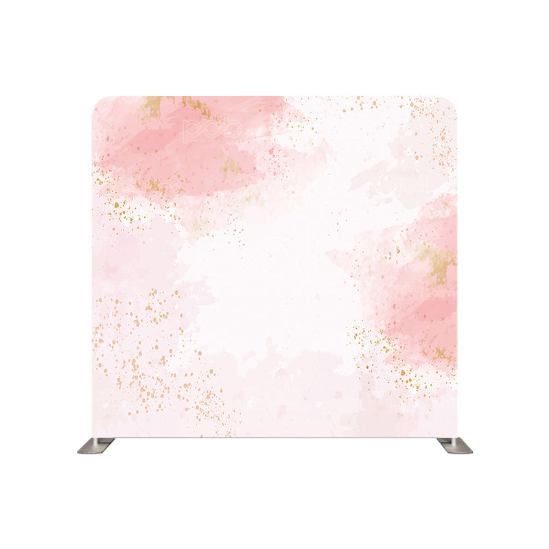 Pillow Cover Backdrop (Pink Gold Splatter Art)