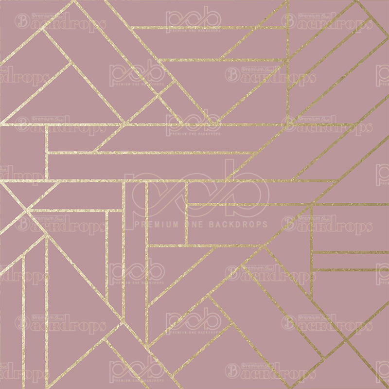 premium one pillowcover backdrops-Pink and gold zig zag