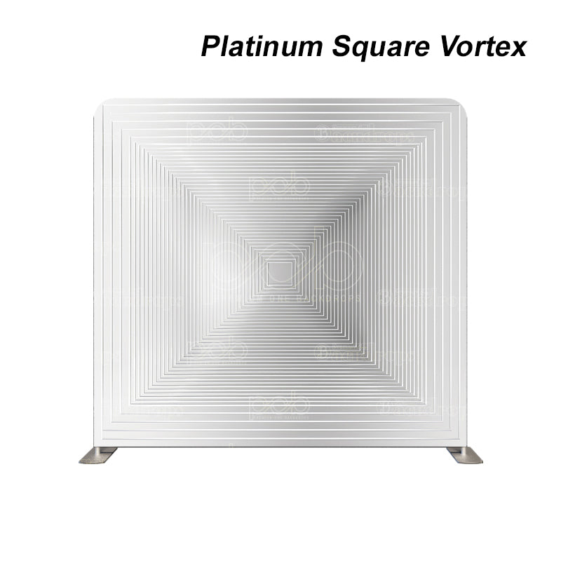 Pillow Cover Backdrop (Platinum Square Vortex)