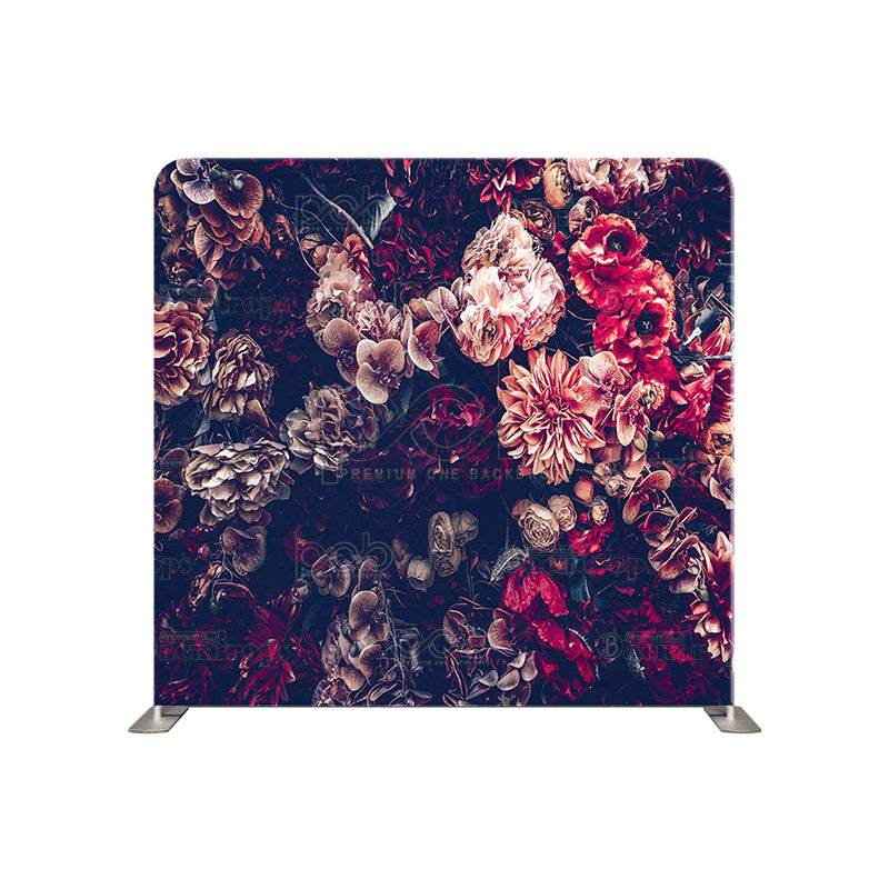 premium one pillow cover backdrops-Popping Colorful Flowers