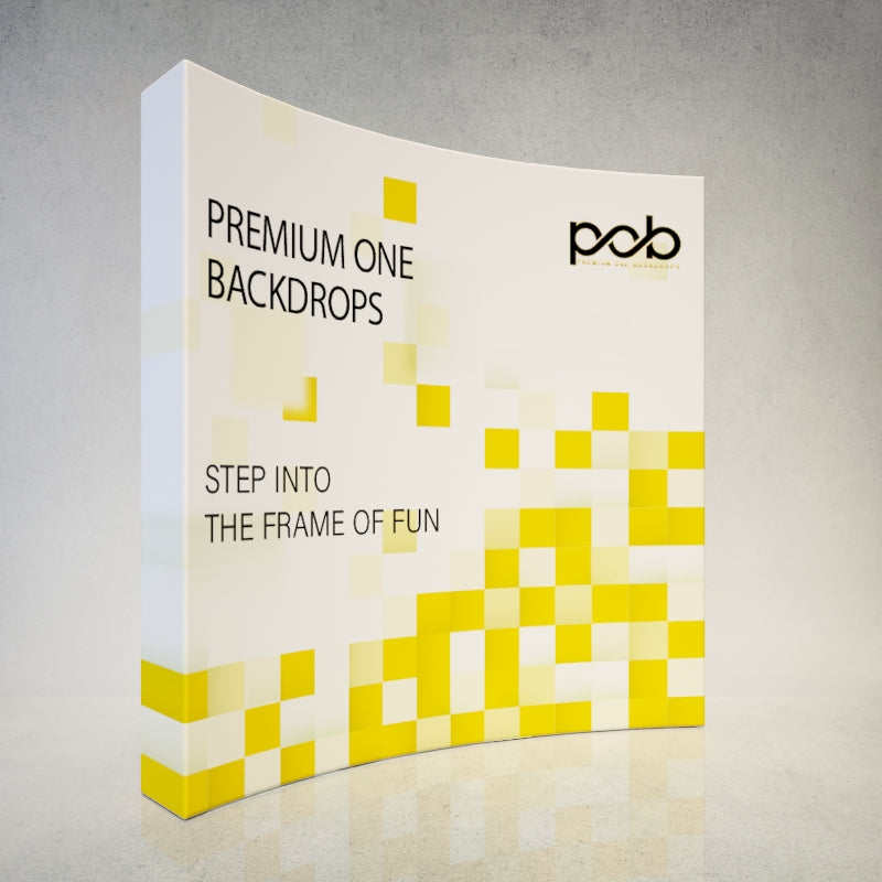 Curved Fabric Pop Up Display With Side