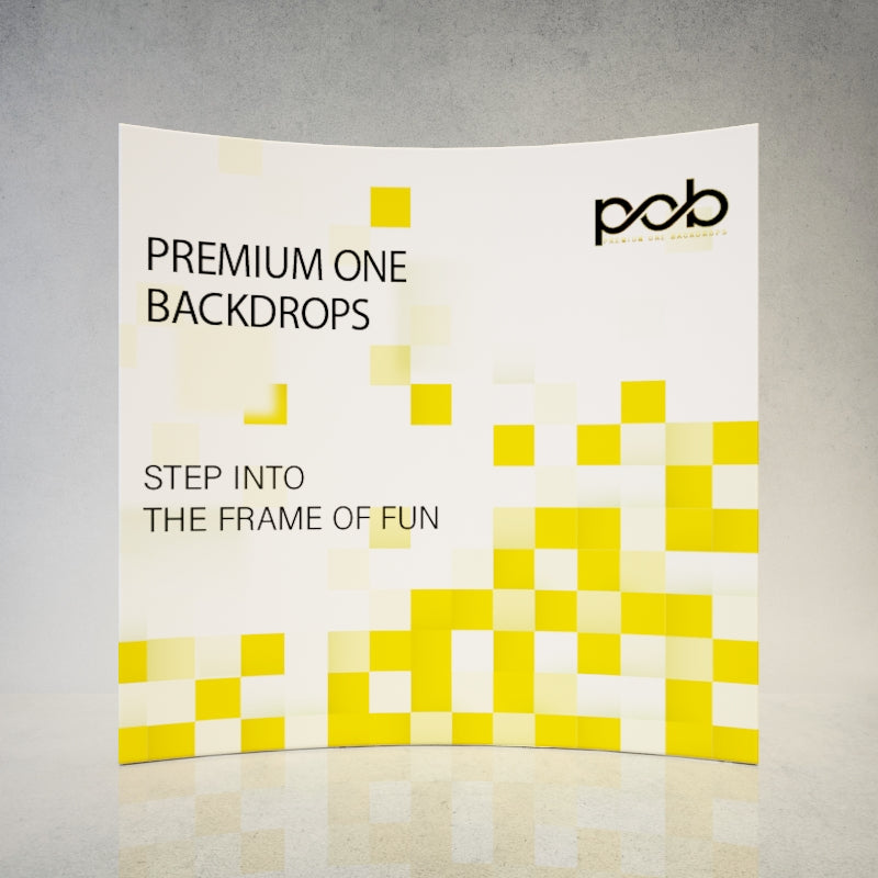 Curved Fabric Pop Up Display With Side