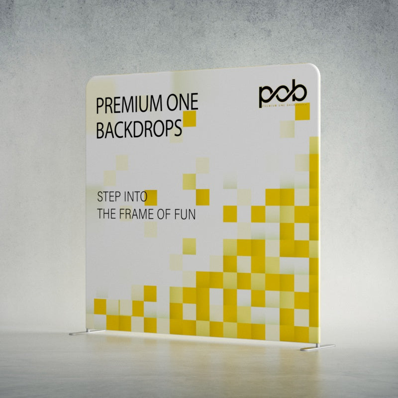 Trade Show Display-Straight Tension Fabric Backdrop With Standard Bases