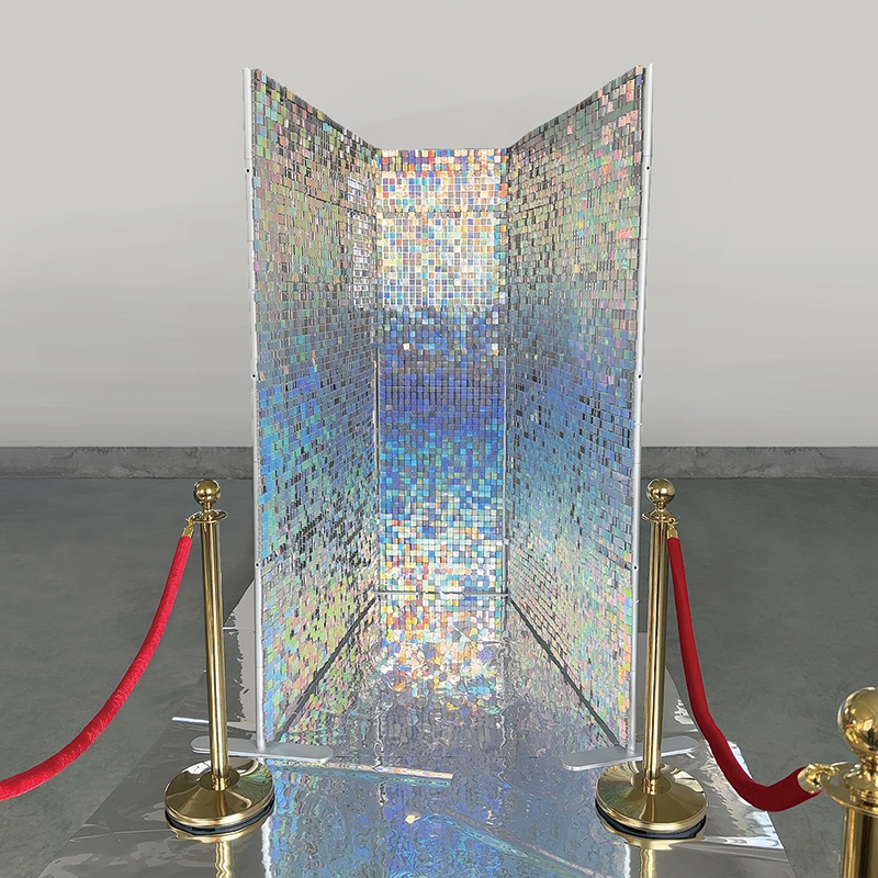 Colorful Shimmer Wall Vogue Booth