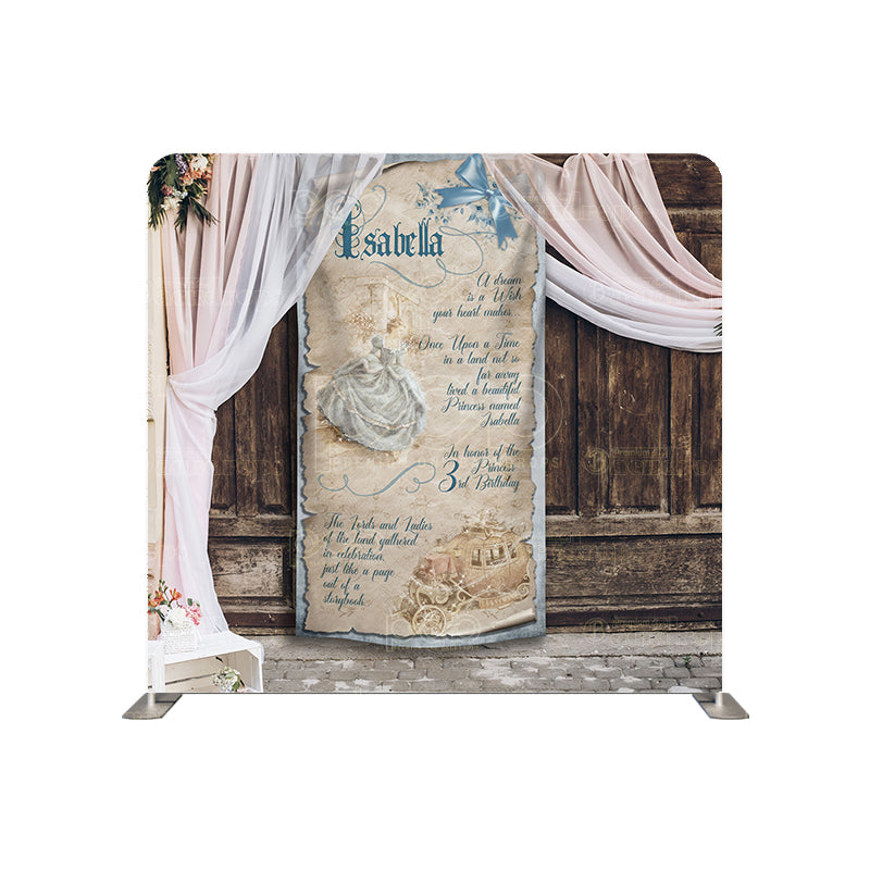 Pillow Cover Backdrop (Pink Swirl Art)