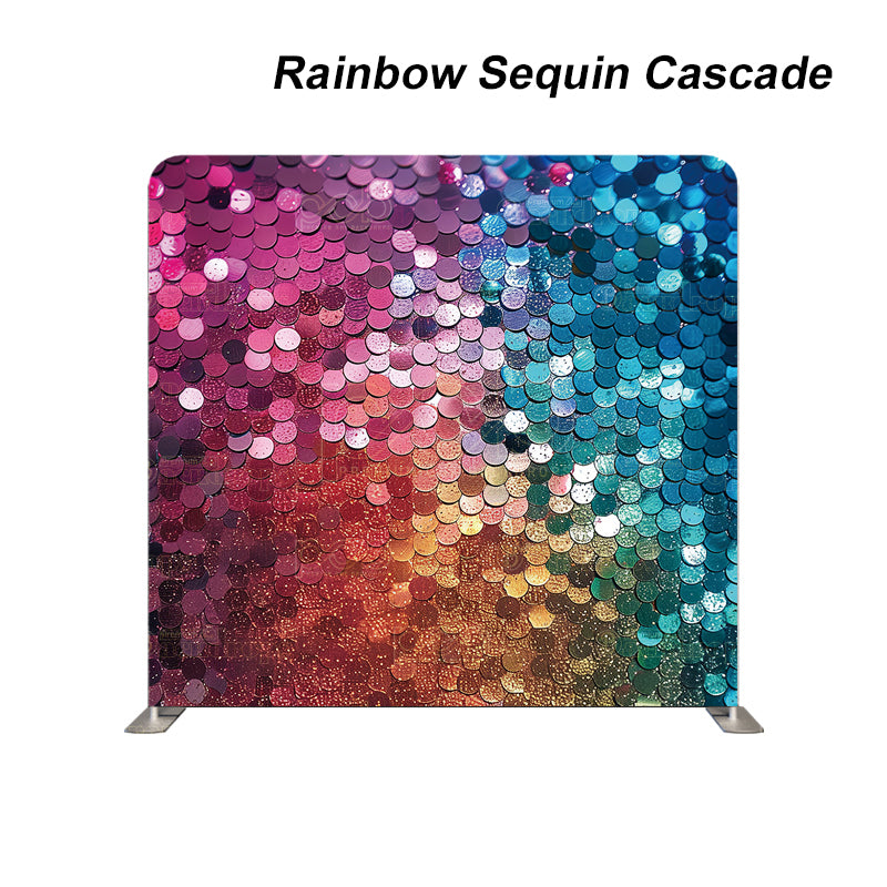 Pillow Cover Backdrop (Rainbow Sequin Cascade)