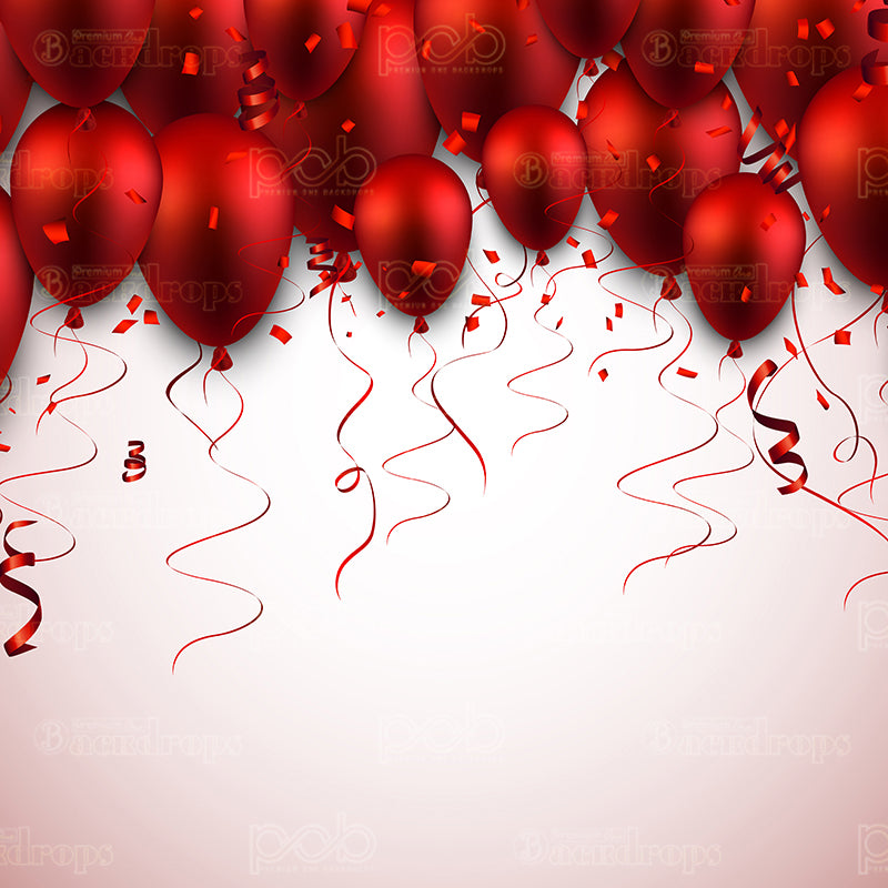 Pillow Cover Backdrop (Red Balloon Celebration)