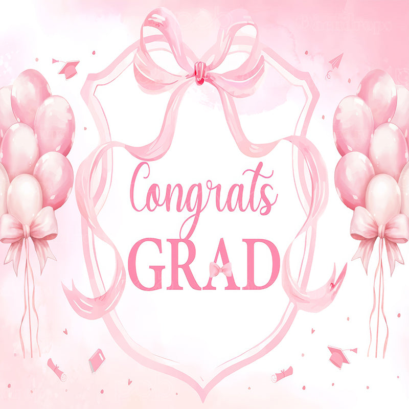 premium one pillowcover backdrops-Ribbon Balloon Grad