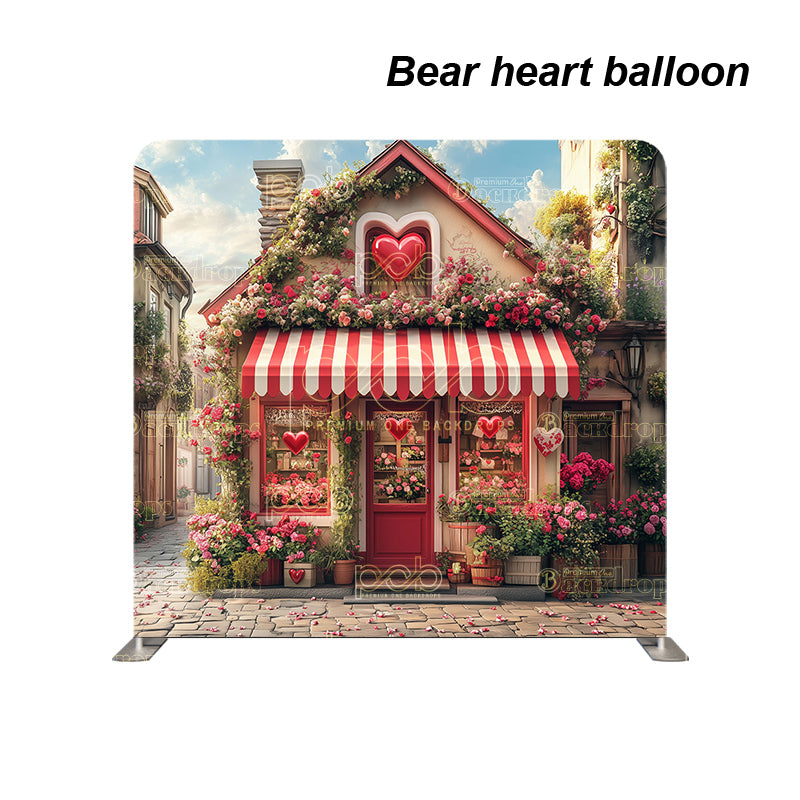 premium one pillowcover backdrops-Romantic Flower Cottage