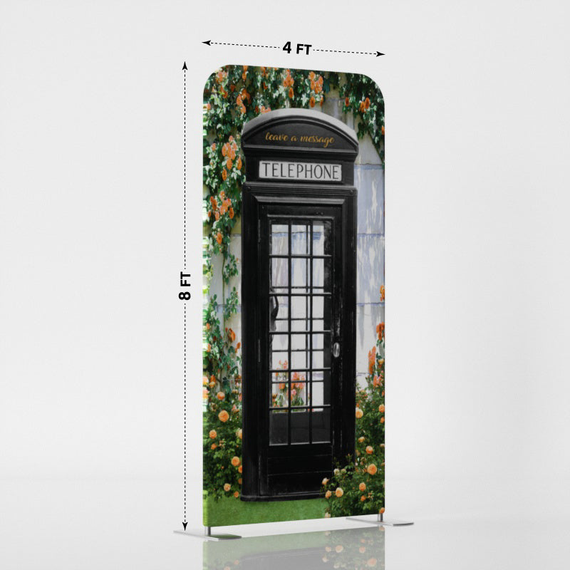Romantic Spring Black Telephone Booth