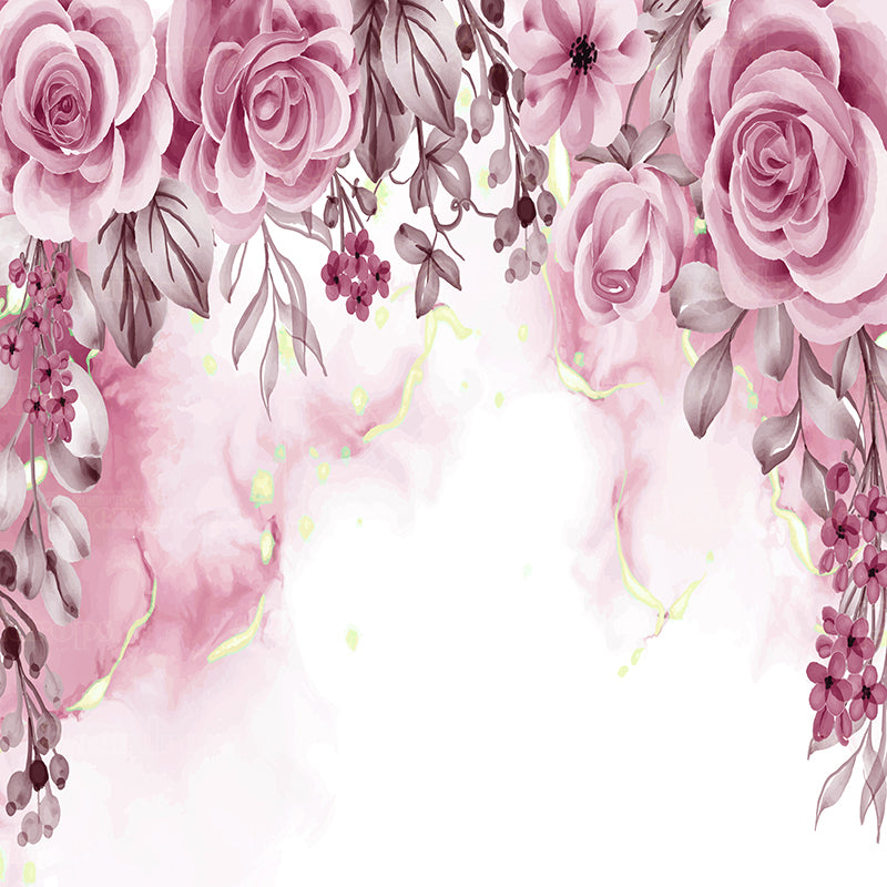 premium one pillowcover backdrops-Roses in a Reverie