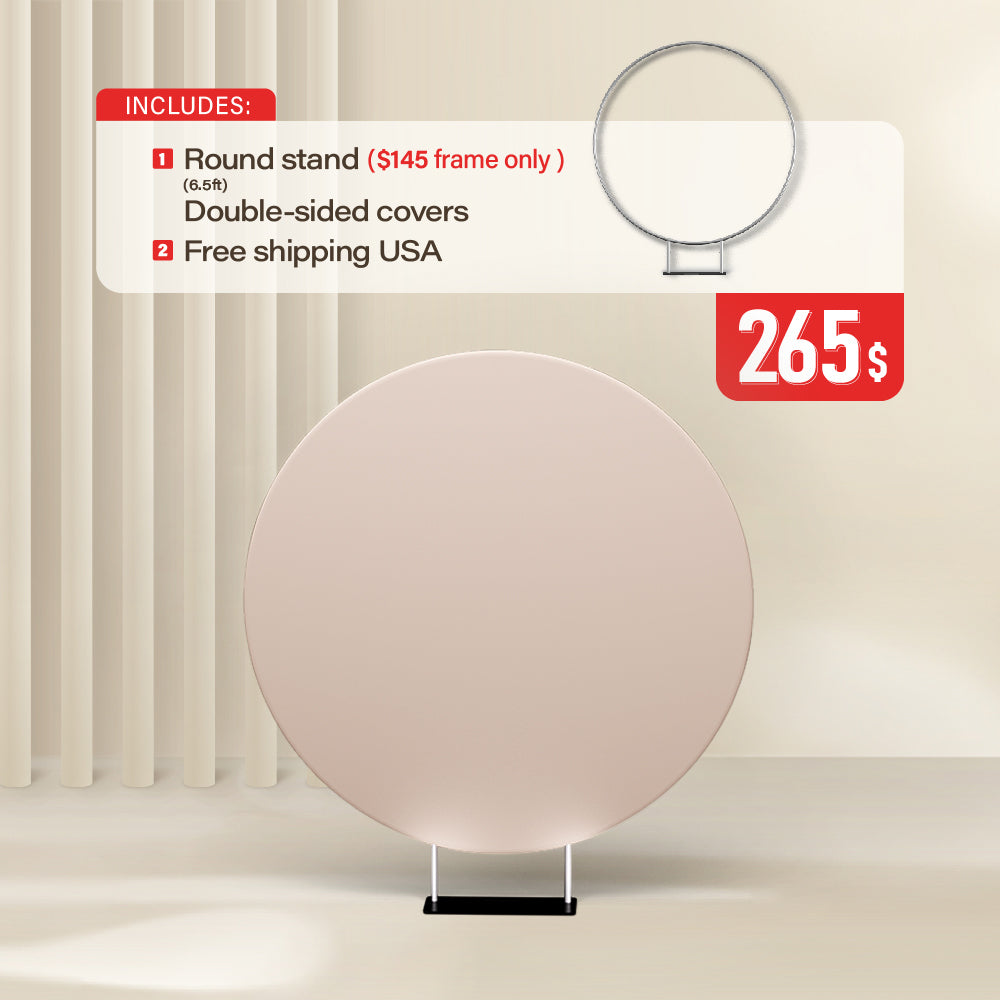 Round Backdrop Stand - 6.5FT Heavy Duty