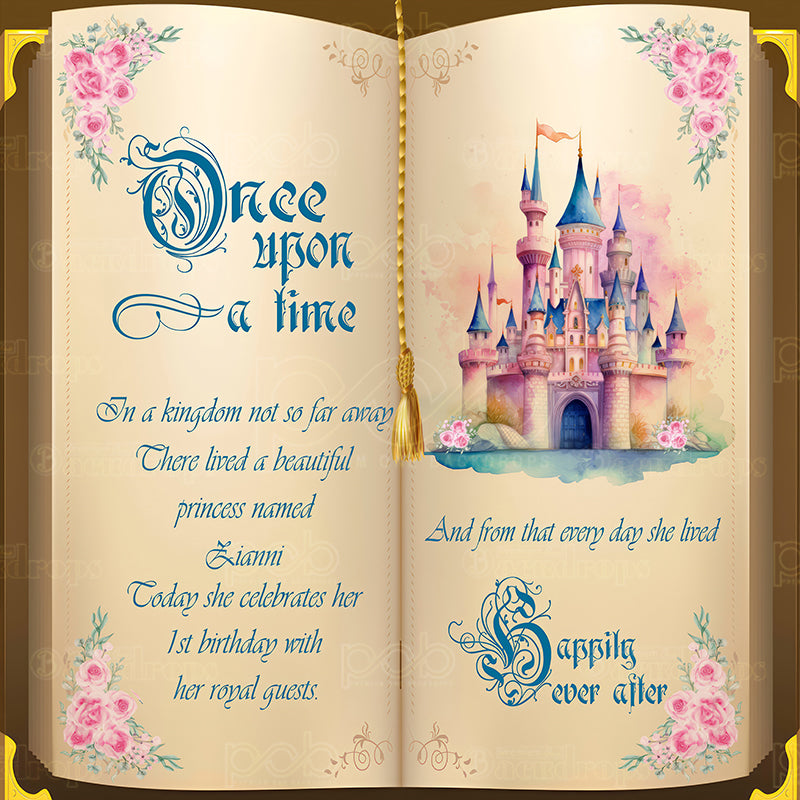 premium one pillowcover backdrops-Royal 1st Bday