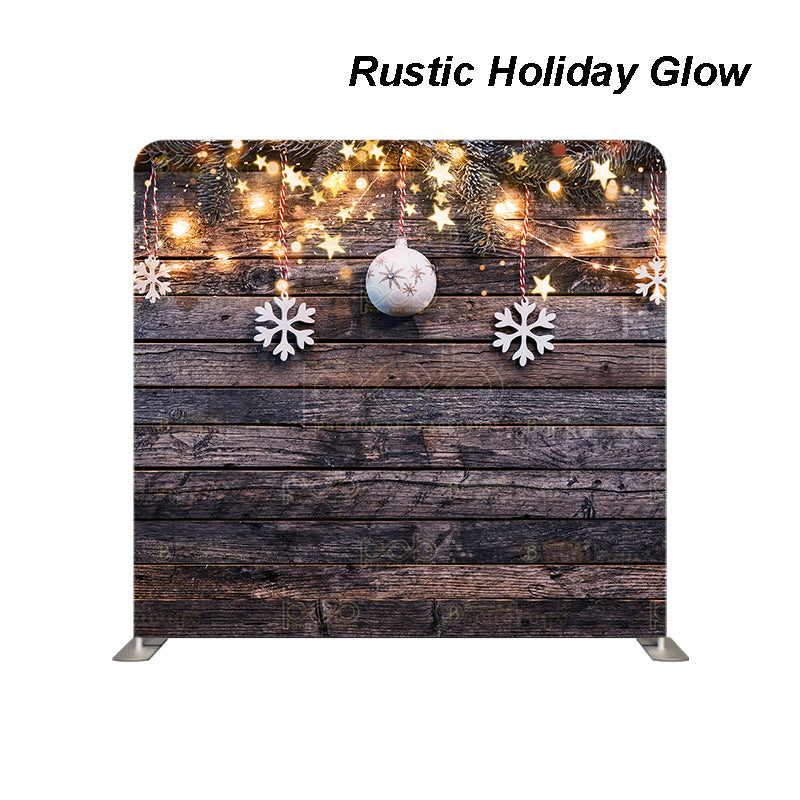 premium one pillowcover backdrops-Rustic Holiday Glow
