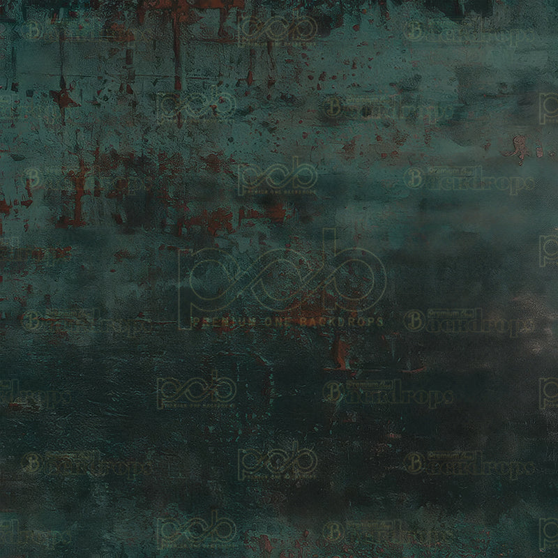 premium one pillowcover backdrops-Rustic Seagreen Metal Teture