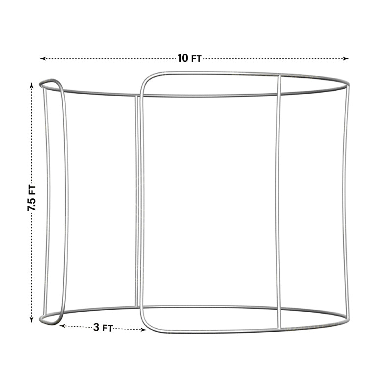 Semicircle 360 enclosure with 3ft open B - 10 x 7.5ft