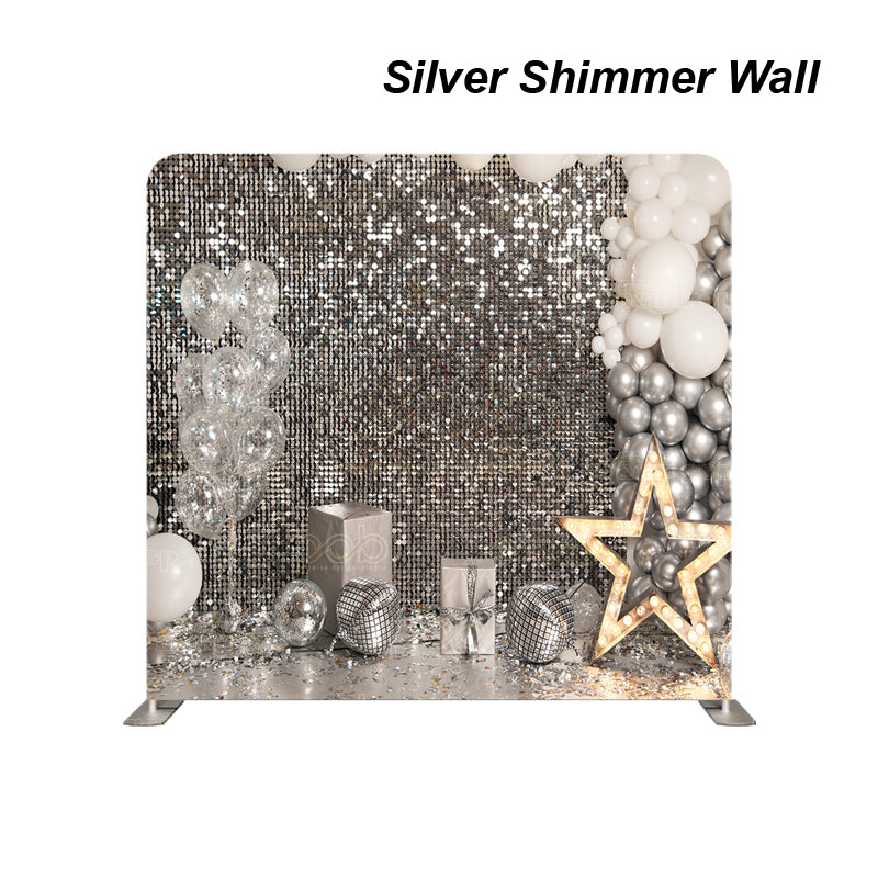 Pillow Cover Backdrop (Silver Shimmer Wall)
