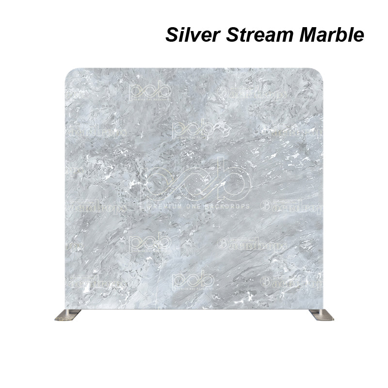 premium one pillowcover backdrops-Silver Stream Marble