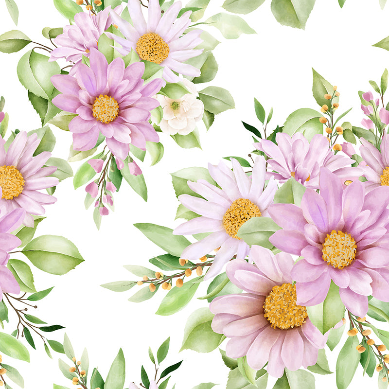premium one pillowcover backdrops-Spring Daisy Delight