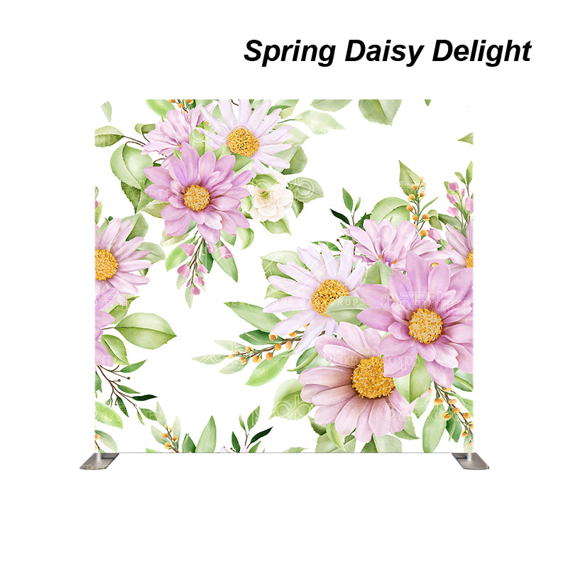 premium one pillowcover backdrops-Spring Daisy Delight