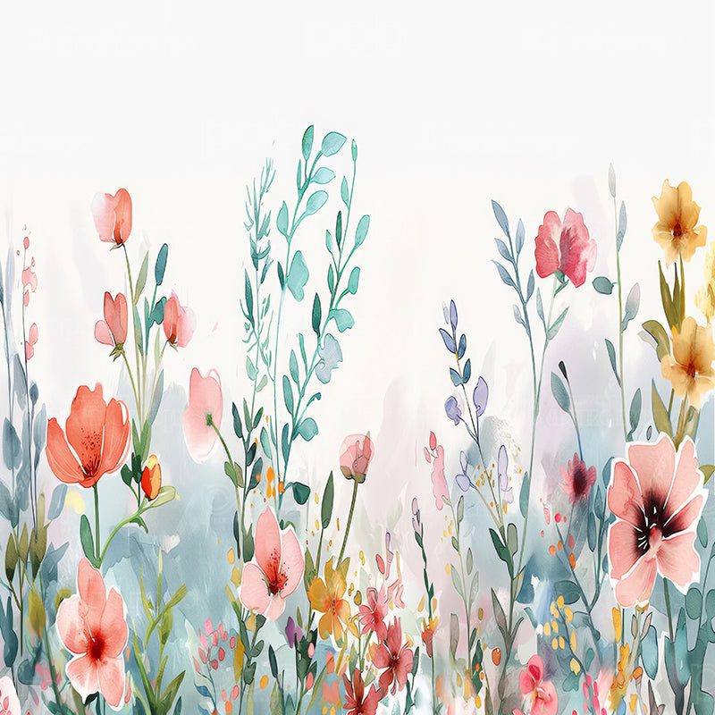 premium one pillowcover backdrops-Spring Meadow Whimsy