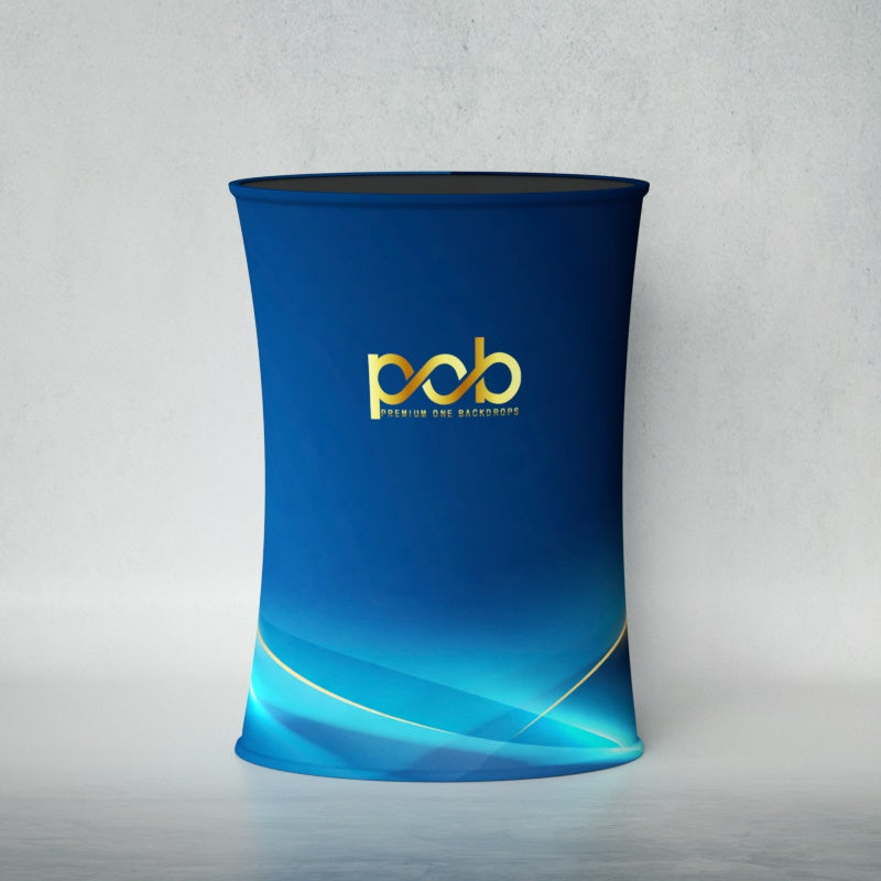 Spring Up Display Oval Counter with Led Lights