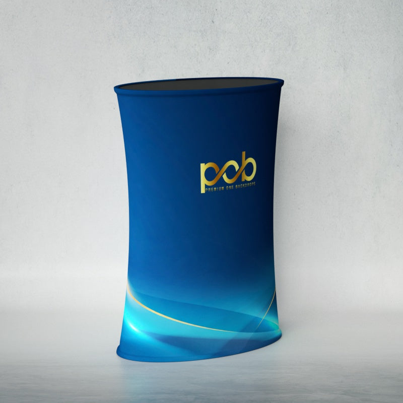 Spring Up Display Oval Counter with Led Lights