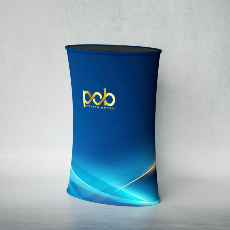 Spring Up Display Oval Counter with Led Lights