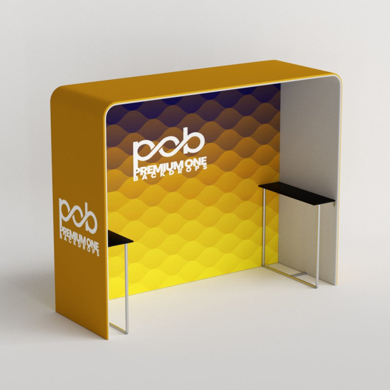 Square Arch Trade Show Booth with Shelf