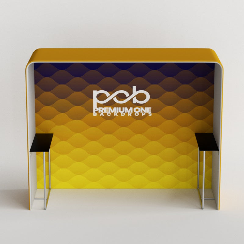 Square Arch Trade Show Booth with Shelf