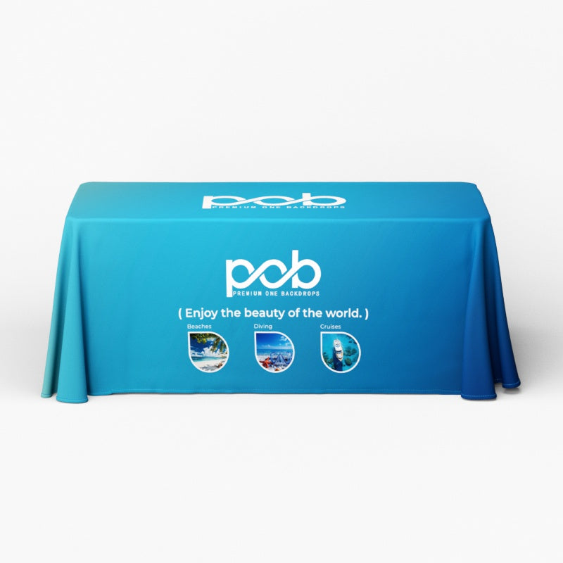 4ft 6ft 8ft Standard Table Covers with Open Back