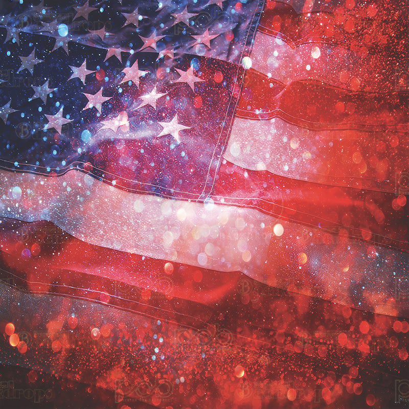premium one pillowcover backdrops-Star Spangled Bokeh