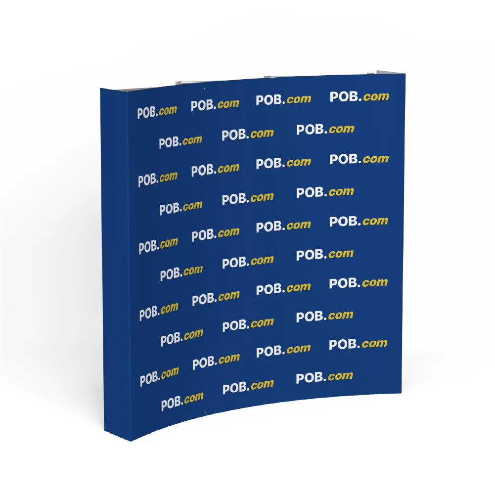 Step and Repeat Straight Pop Up Display right side view showing the portable pop up backdrop design