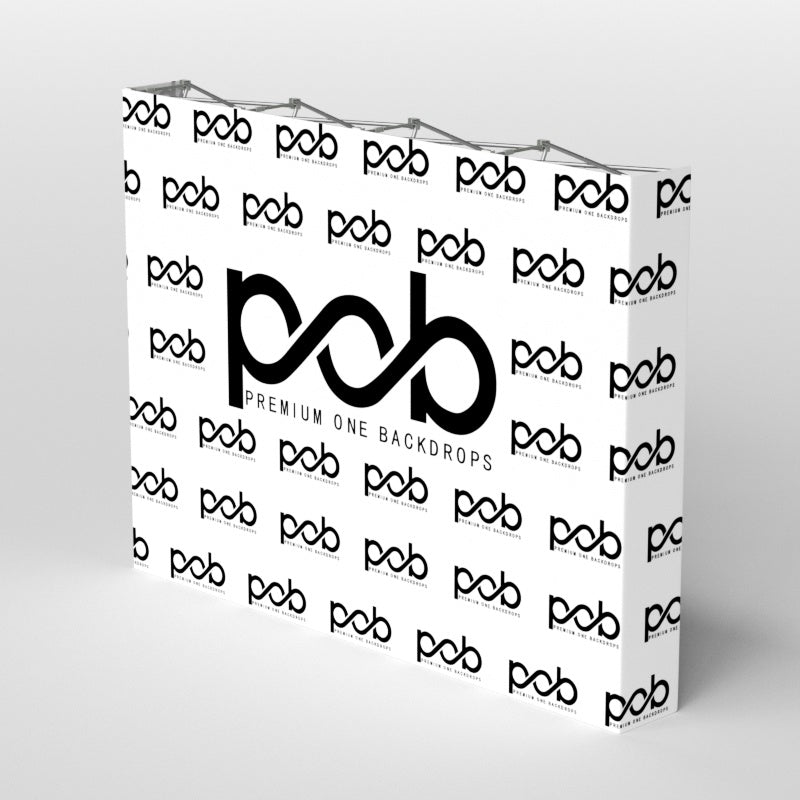 Step and Repeat Straight Fabric Pop Up Display With Sides