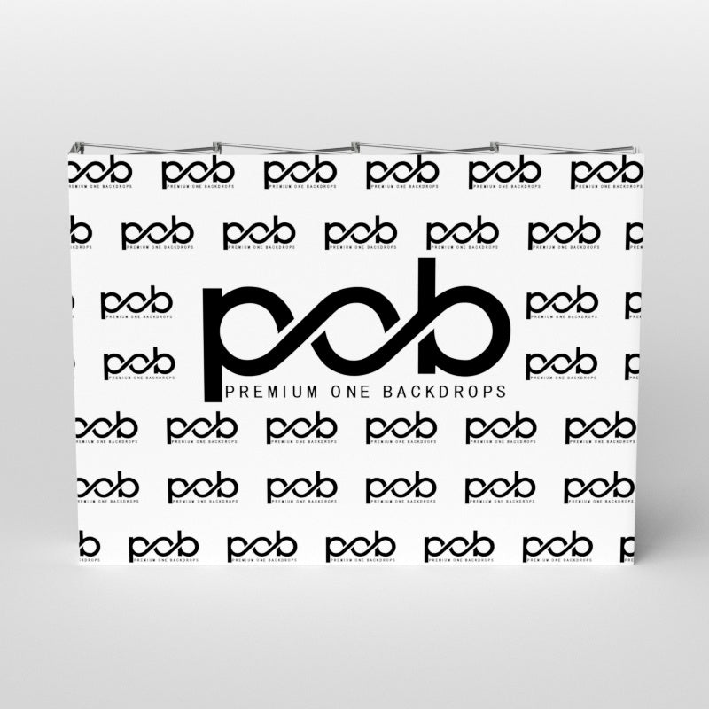 Step and Repeat Straight Fabric Pop Up Display With Sides