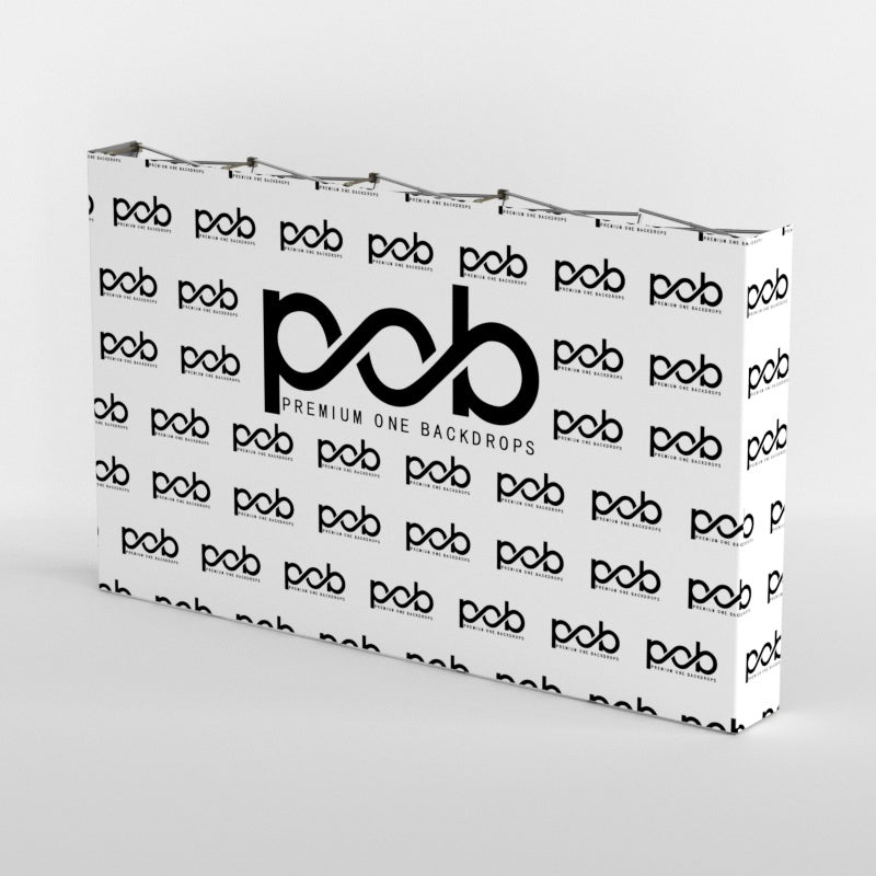 Step and Repeat Straight Fabric Pop Up Display With Sides
