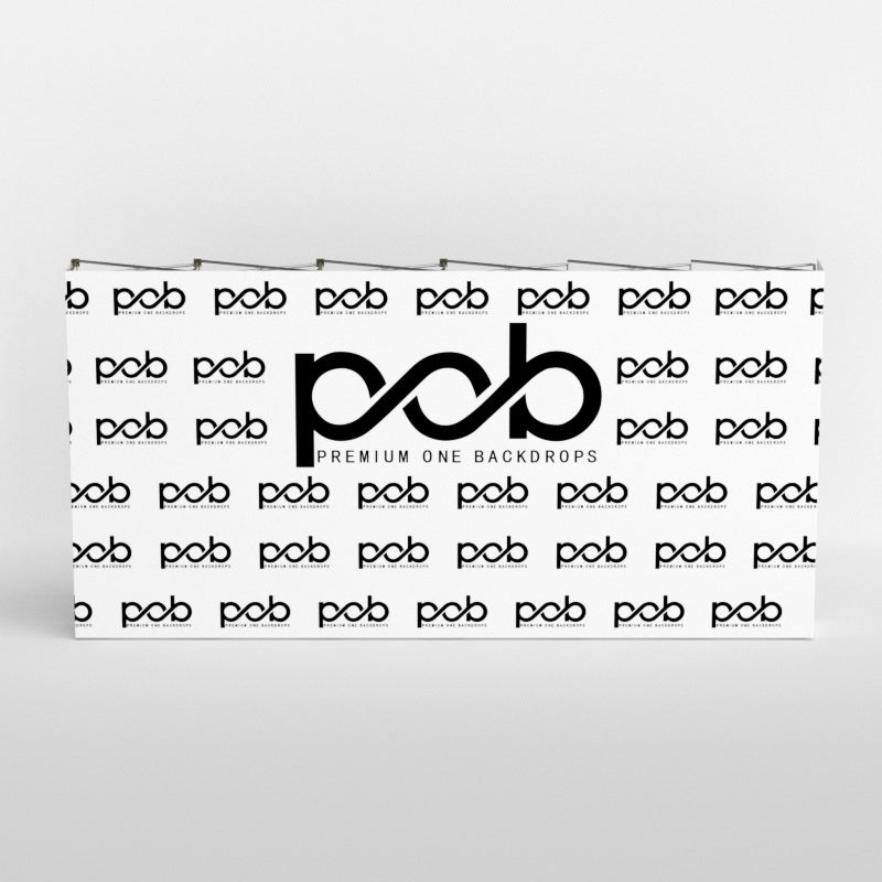 Step and Repeat Straight Fabric Pop Up Display With Sides