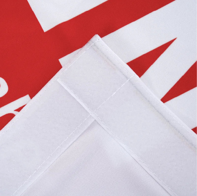 Tension fabric material detail for portable event backdrop display