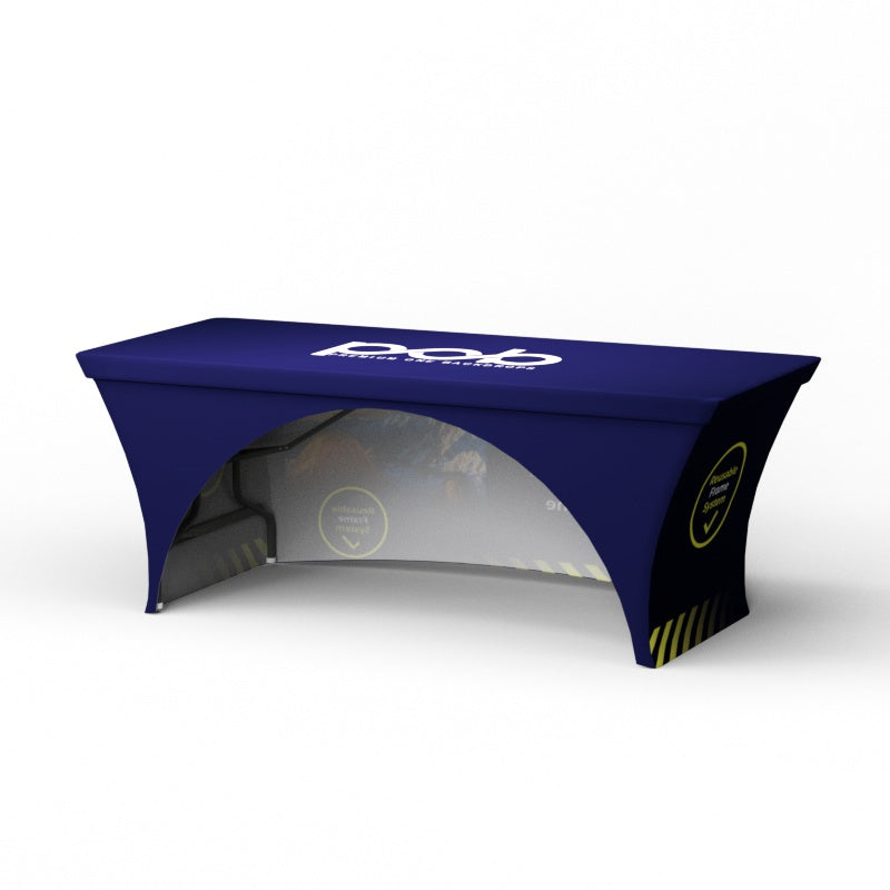 4ft 6ft 8ft Stretch Table Covers with Open Back