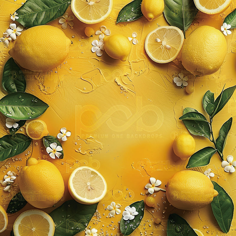 Pillow Cover Backdrop (Sunny Lemon Burst)