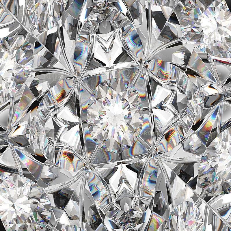 premium one pillowcover backdrops-Super 3D Crystal Geometric