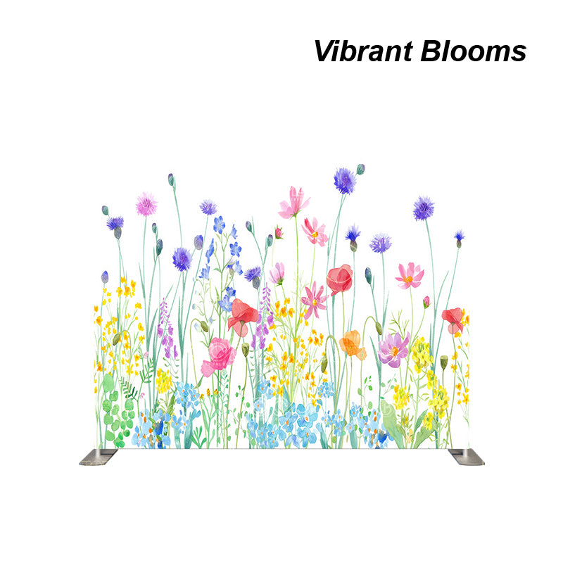 premium one pillowcover backdrops-Vibrant Blooms